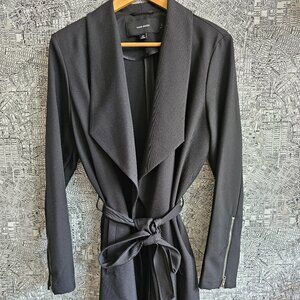 Black Vero Moda Belted Wrap Coat